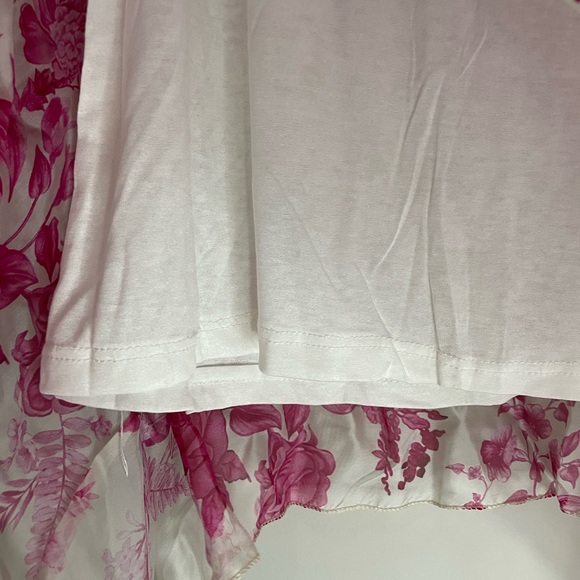 Elena Baldi NWT silk blend floral semi sheer top blouse large - Picture 6 of 9